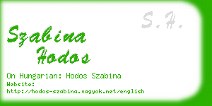 szabina hodos business card